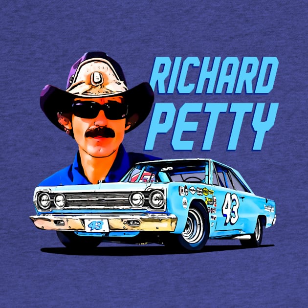 Richard Petty 43 Legend 70S Retro by Erianna Bee